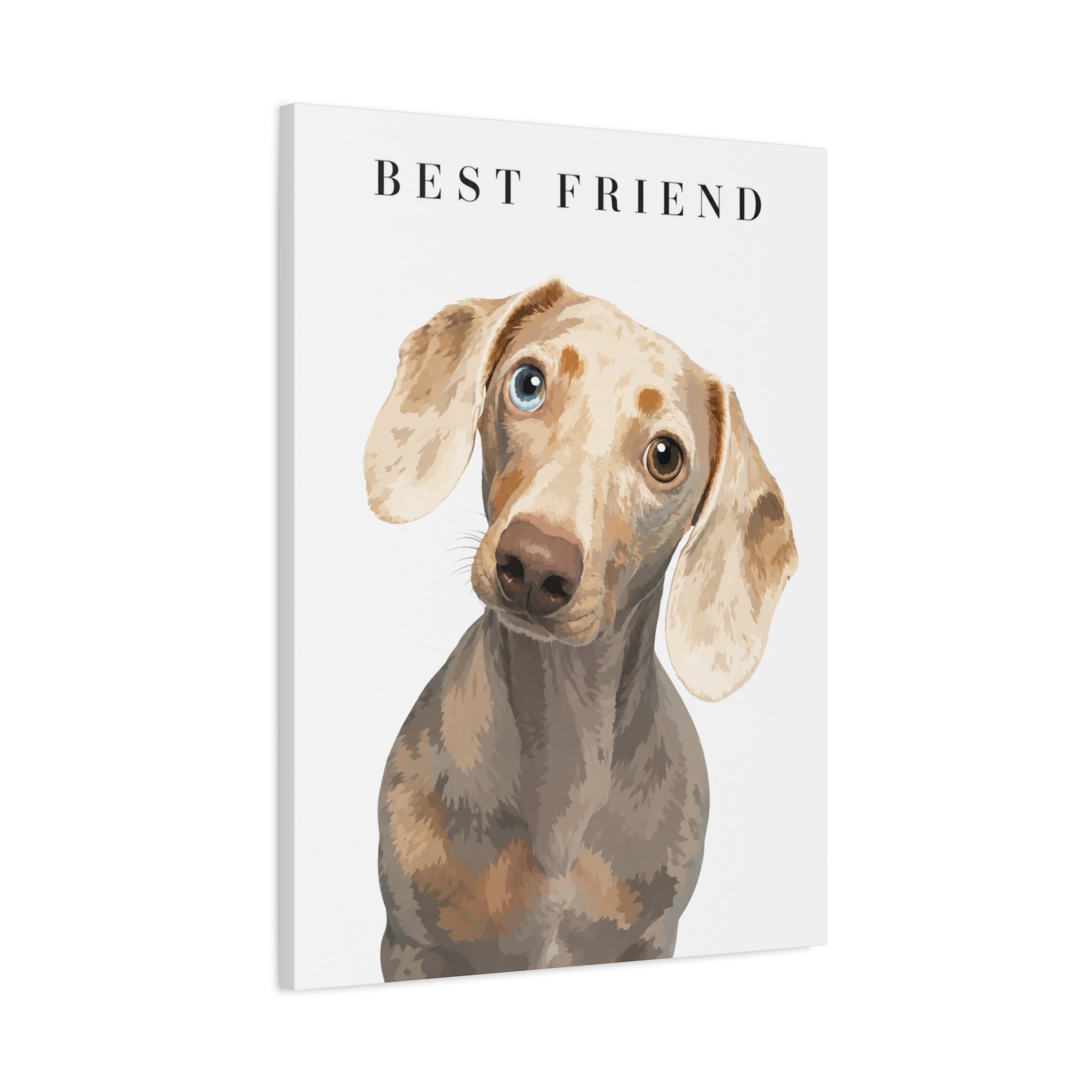 Modern Portrait Personalized Pet Canvas — Custom Dog Portrait Stretched Canvas Wall Art, Made to Order
