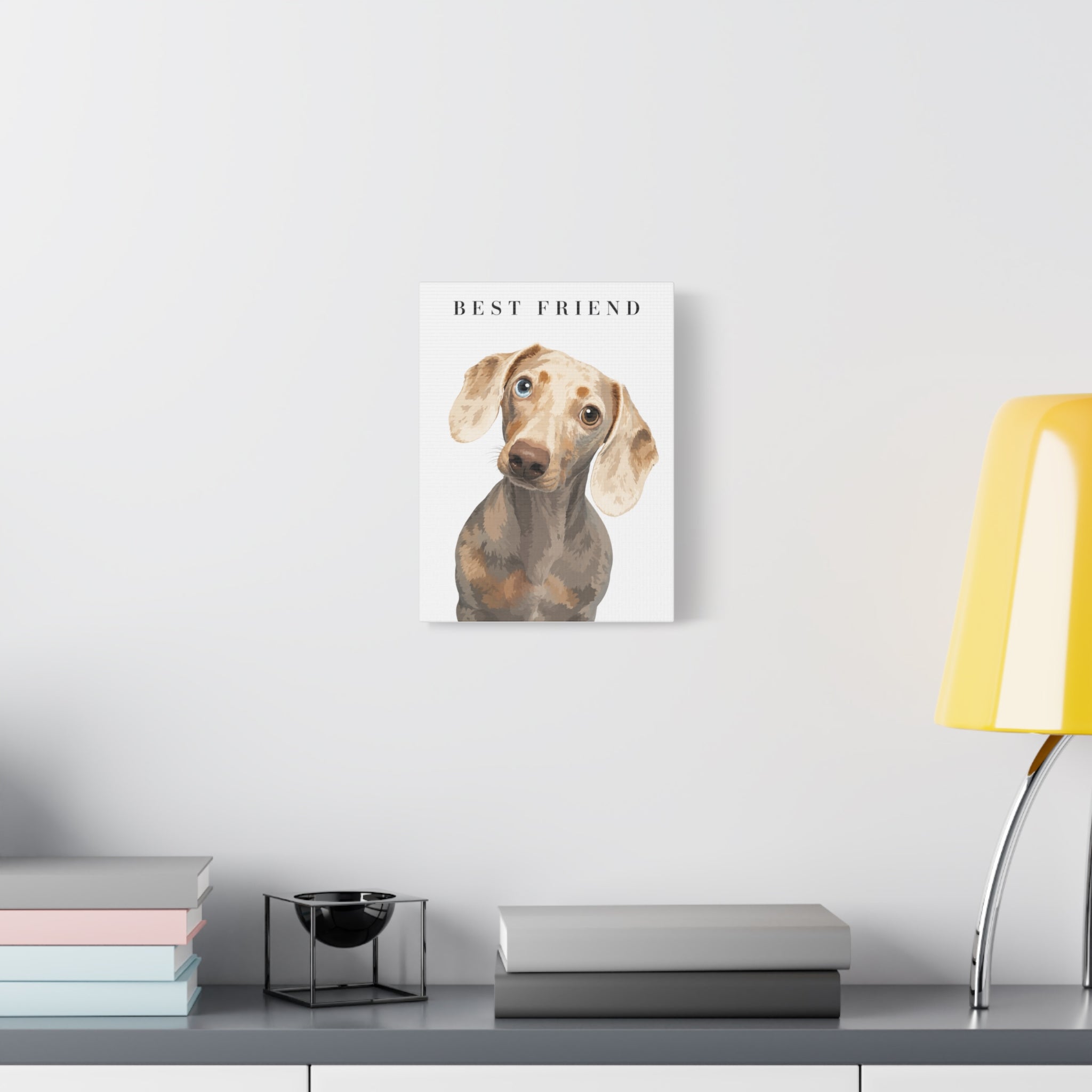 Modern Portrait Personalized Pet Canvas — Custom Dog Portrait Stretched Canvas Wall Art, Made to Order