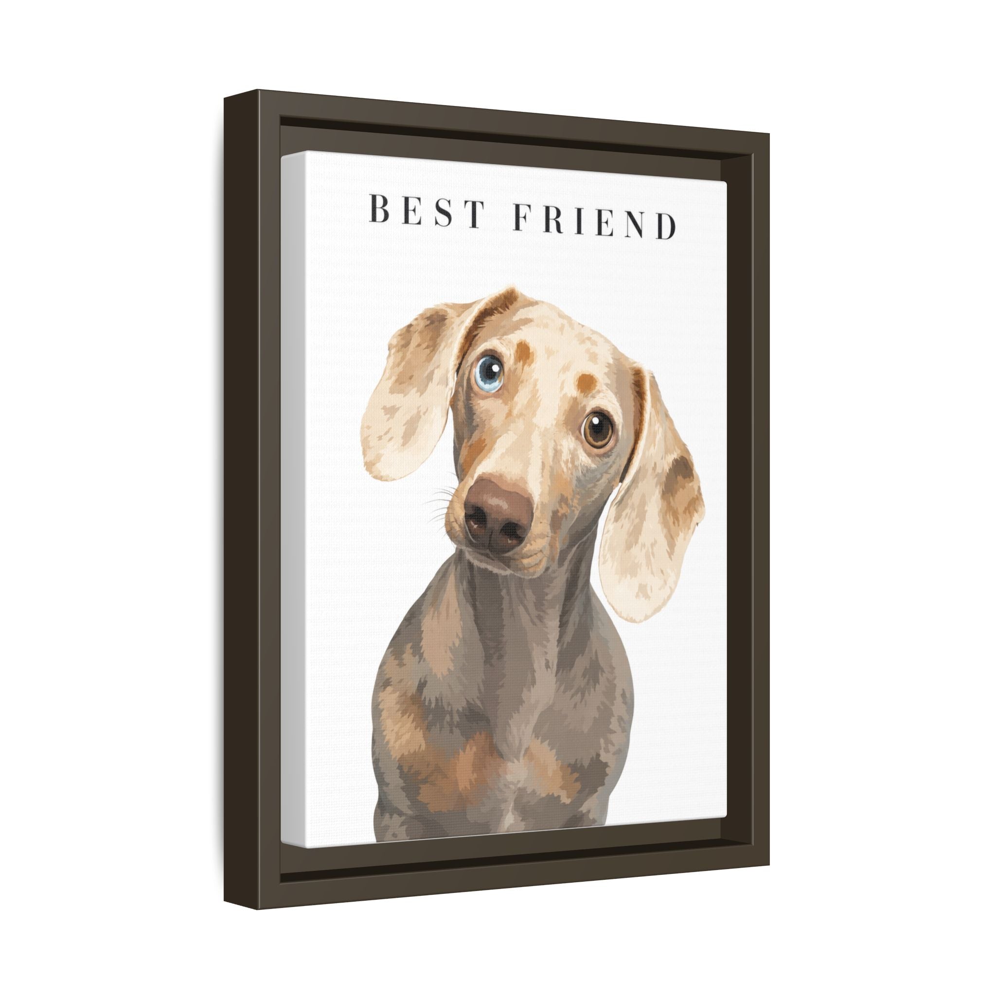 Modern Portrait Personalized Pet Framed Canvas — Custom Dog Portrait Framed Canvas Wall Art, Made to Order
