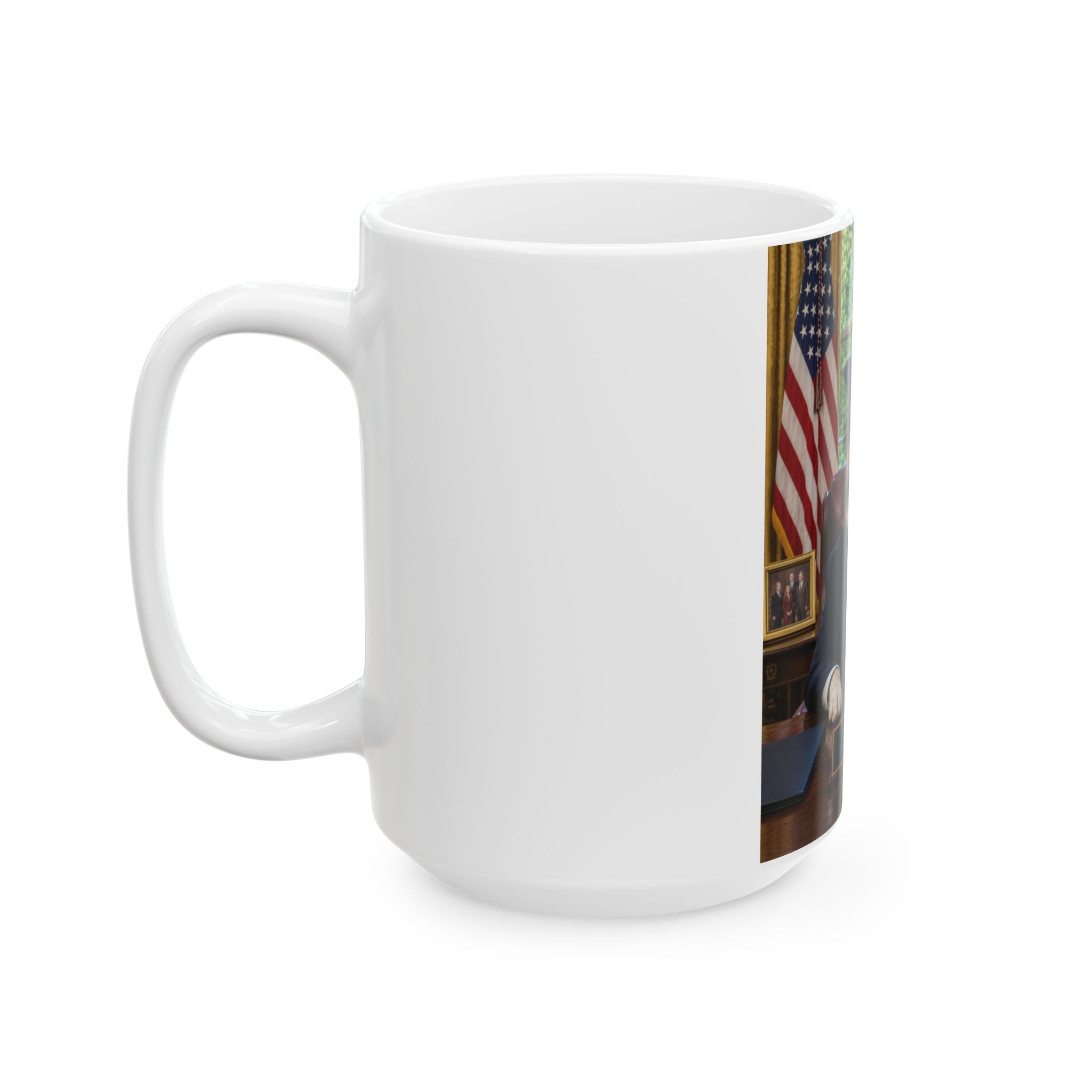 President Personalized Dog Ceramic Mug — Funny Oval Office Pet Coffee Cup, 11oz & 15oz