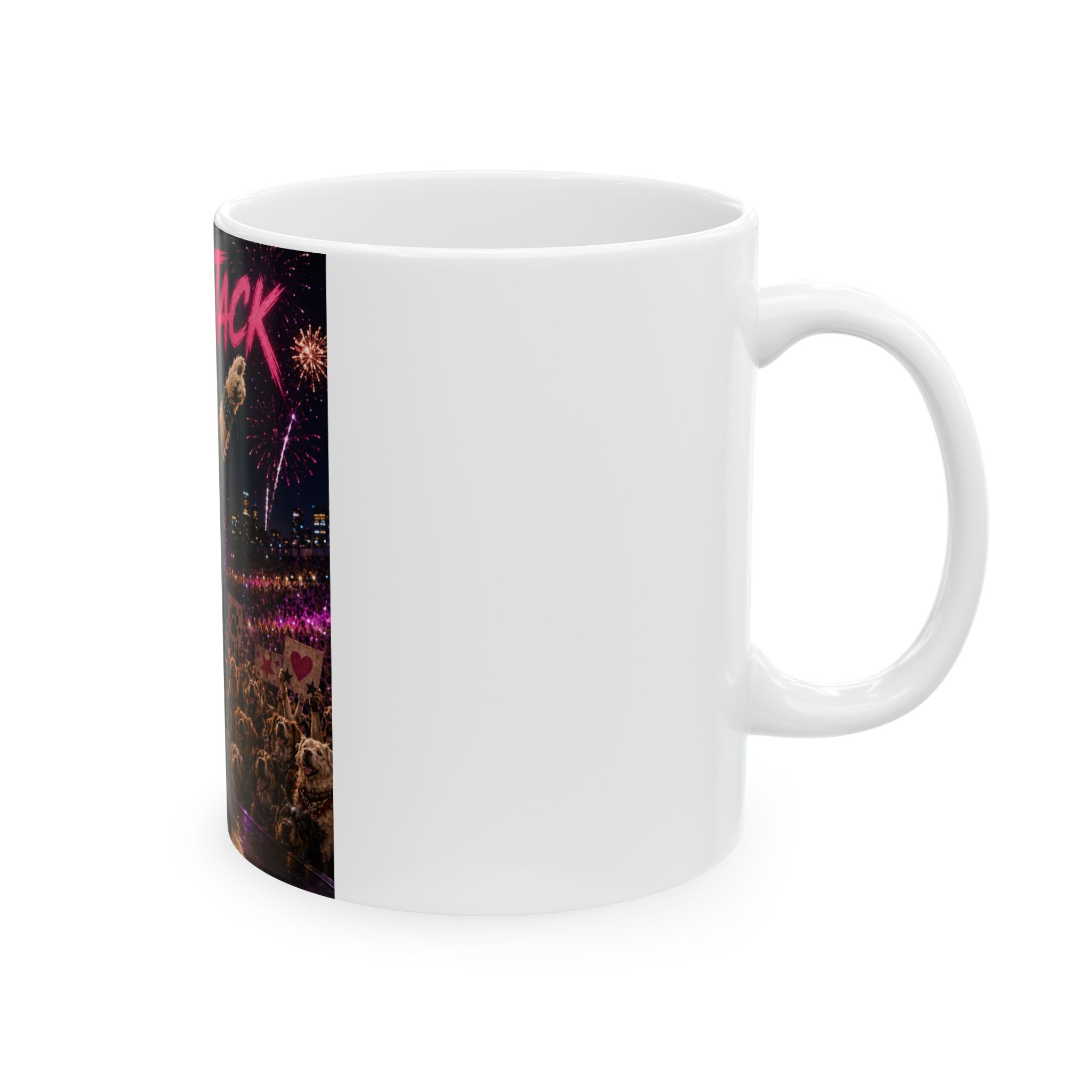 Rockstar Dog Personalized Ceramic Mug — Funny Concert Pet Coffee Cup, 11oz & 15oz