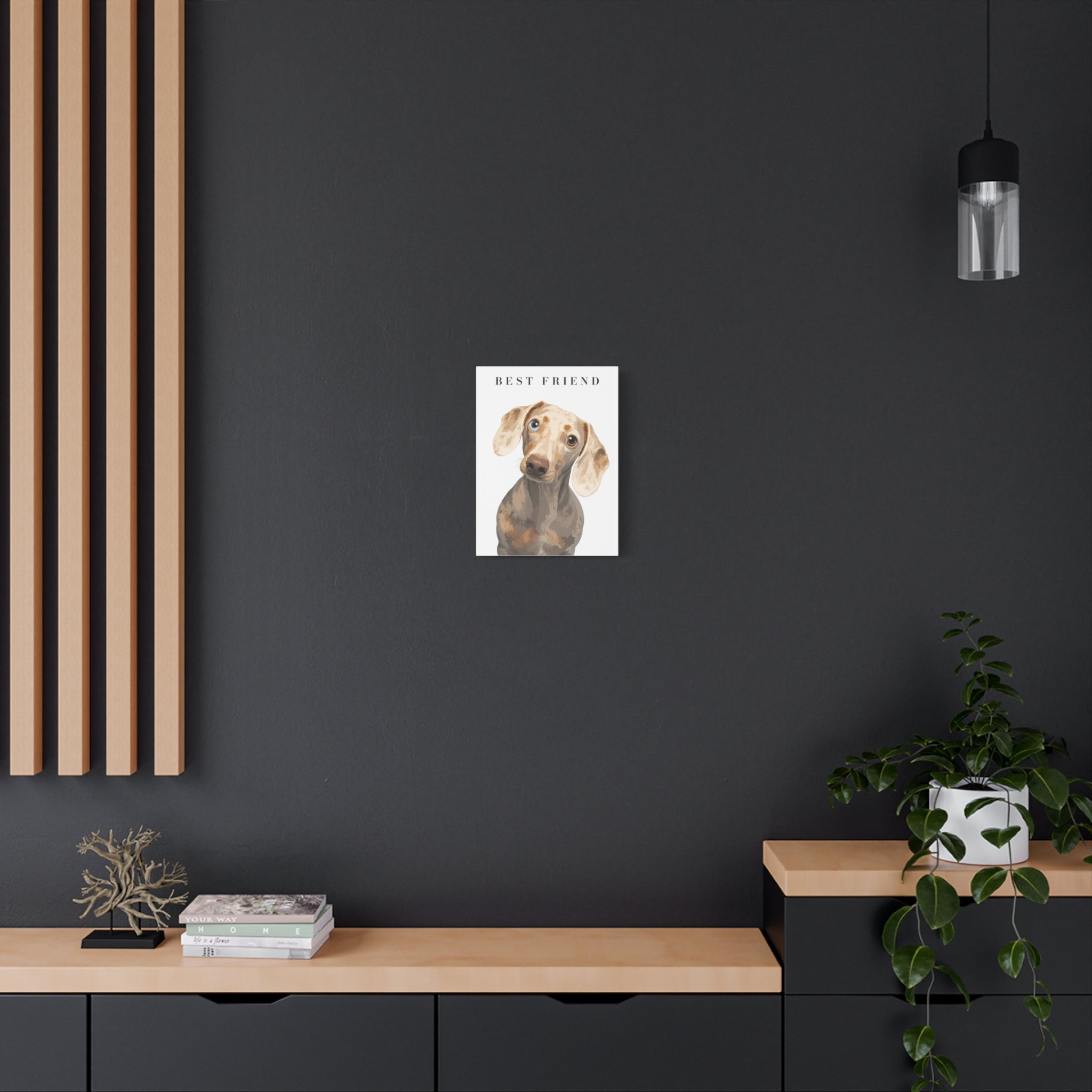 Modern Portrait Personalized Pet Canvas — Custom Dog Portrait Stretched Canvas Wall Art, Made to Order