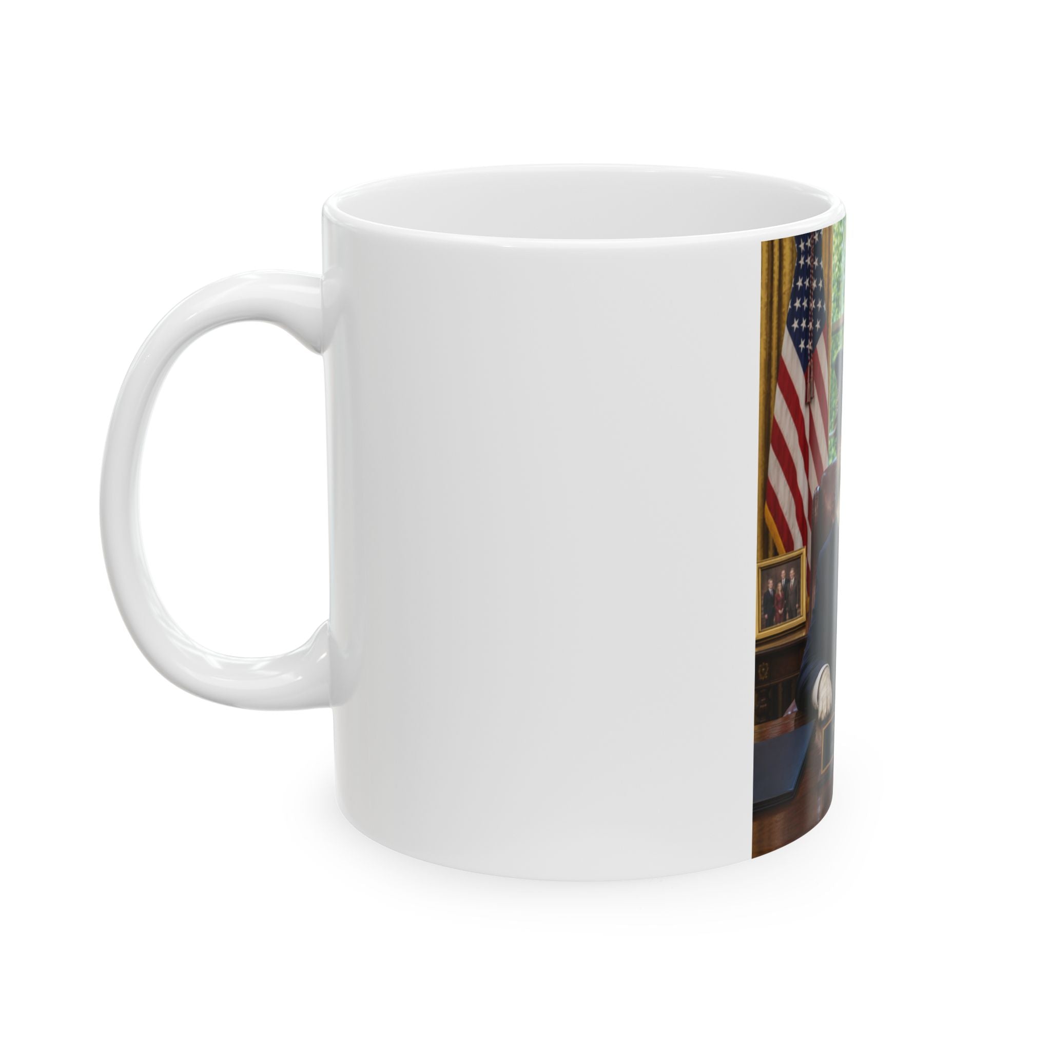 President Personalized Dog Ceramic Mug — Funny Oval Office Pet Coffee Cup, 11oz & 15oz