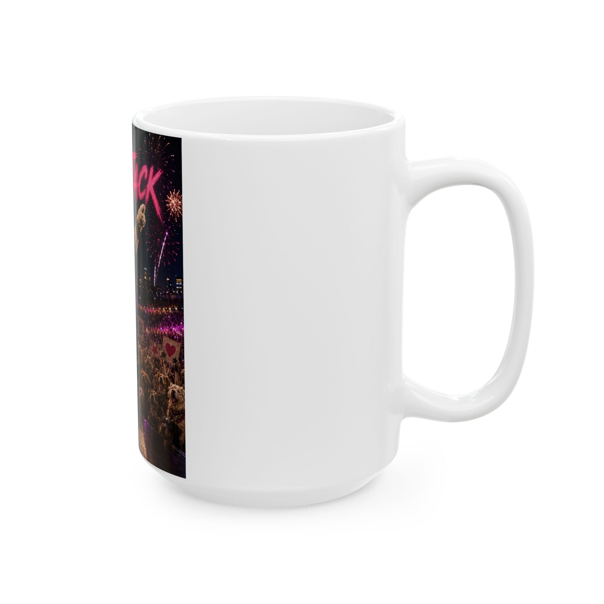 Rockstar Dog Personalized Ceramic Mug — Funny Concert Pet Coffee Cup, 11oz & 15oz