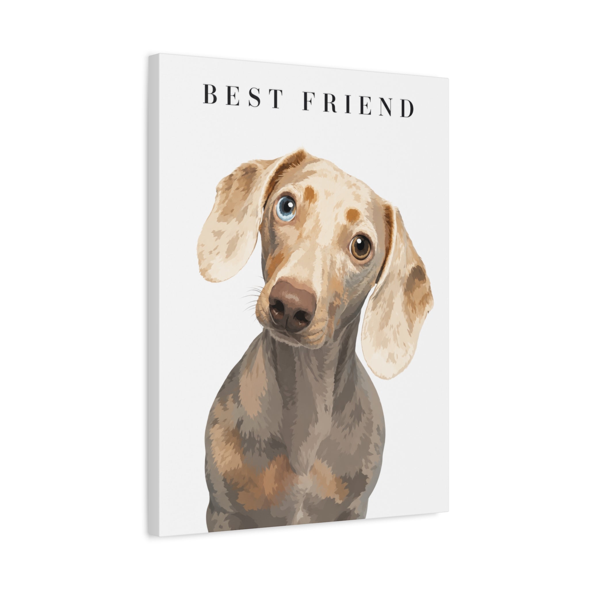 Modern Portrait Personalized Pet Canvas — Custom Dog Portrait Stretched Canvas Wall Art, Made to Order