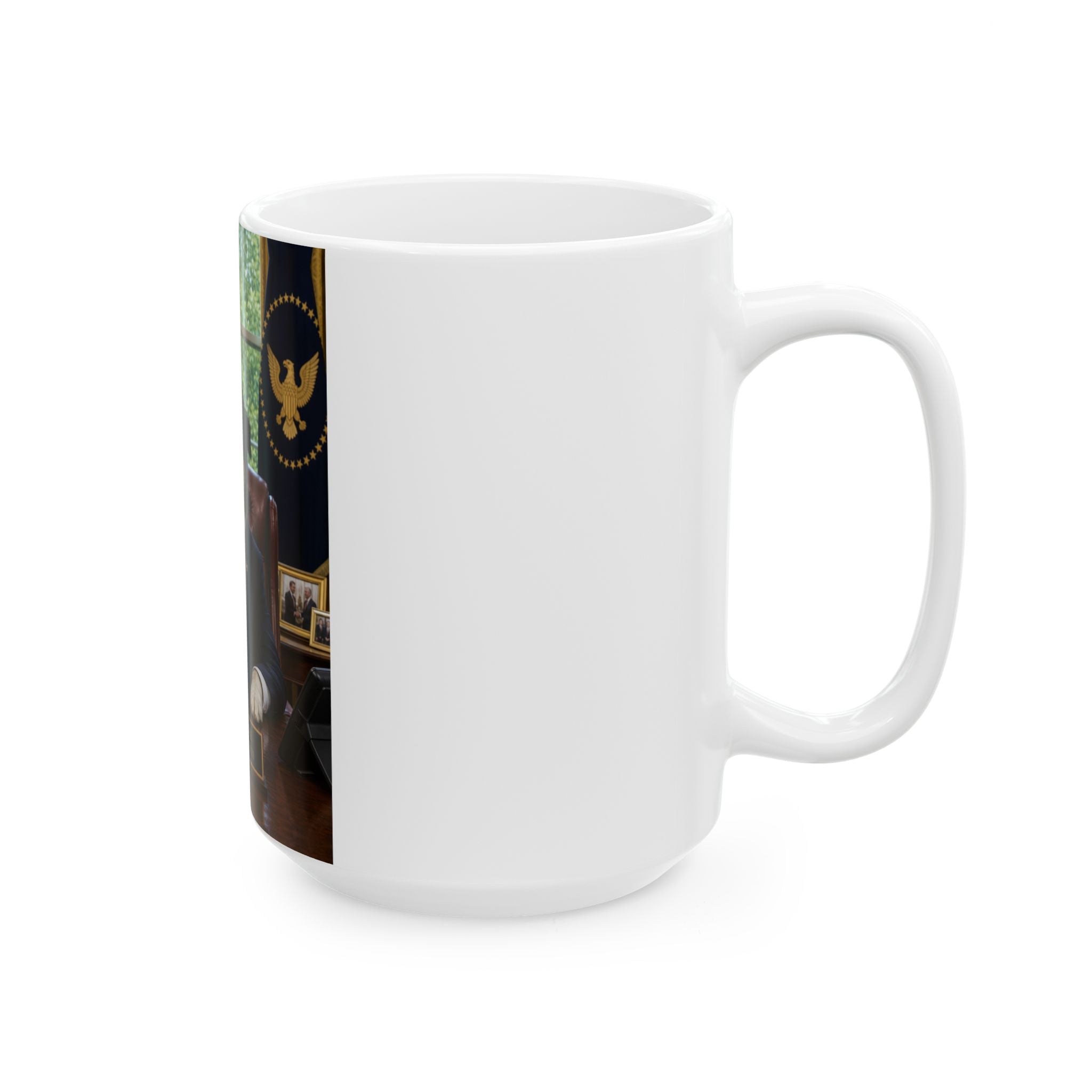 President Personalized Dog Ceramic Mug — Funny Oval Office Pet Coffee Cup, 11oz & 15oz